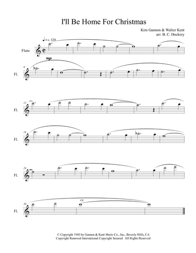 I'll Be Home For Christmas (arr. B. C. Dockery)