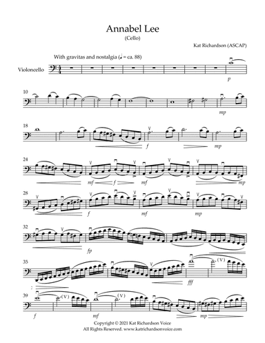 Annabel Lee (cello only)