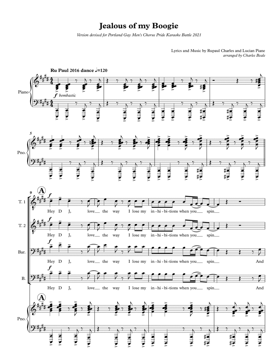 Jealous Of My Boogie (arr. Charles Beale)