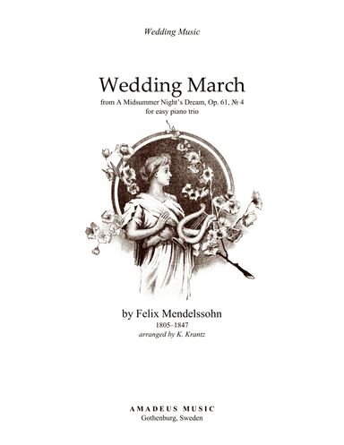 Wedding March (easy) for piano trio (arr. Klas Krantz)