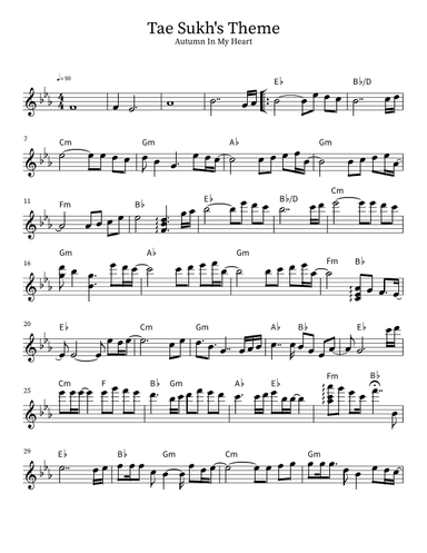 Tae Sukh's Theme : Autumn In My Heart OST (arr. Ash)