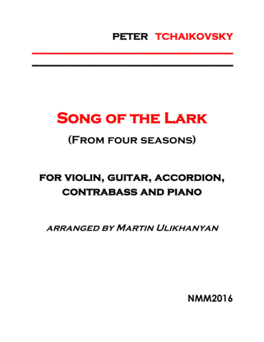 Song of the Lark by P. Tchaikovsky (arr. Martin Ulikhanyan)