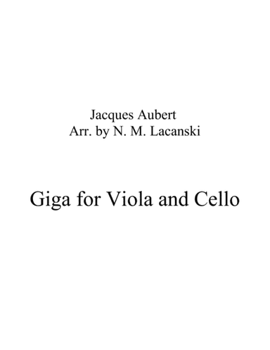 Giga for Violin and Viola (arr. Nick Lacanski)