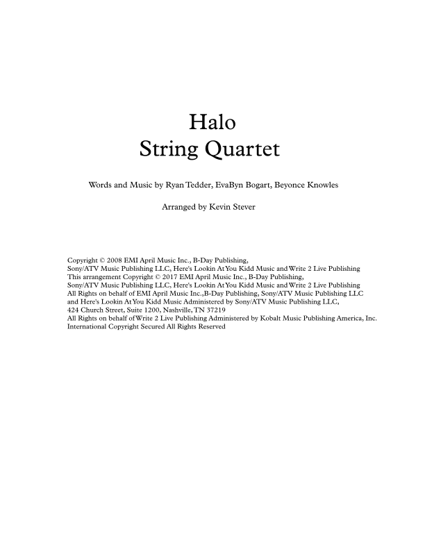 Halo (arr. Kevin Stever)