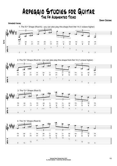 Arpeggio Studies for Guitar - The F# Augmented Triad