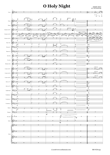 O Holy Night for high solo voice, choir, and concert band (Key Eb) (arr. Mark Armstrong)