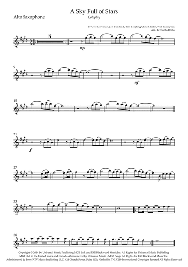 A Sky Full Of Stars (arr. Fernando Britto)