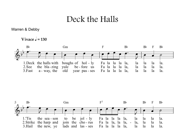 Deck the Halls (arr. Warren & Debby)
