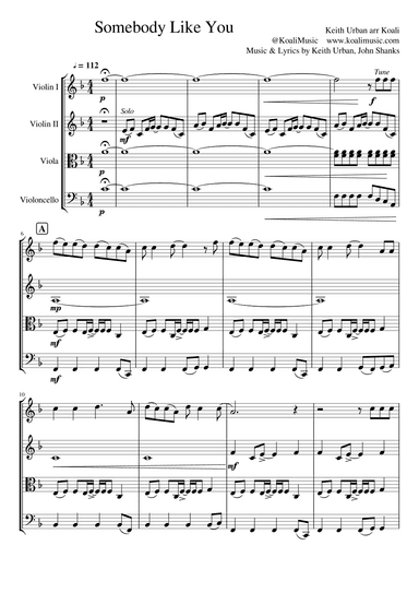 Somebody Like You (arr. KoaliMusic)