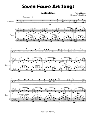 Seven Faure Art Songs (arr. Kenneth D. Friedrich)