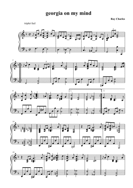Georgia On My Mind (arr. pianoplayer)