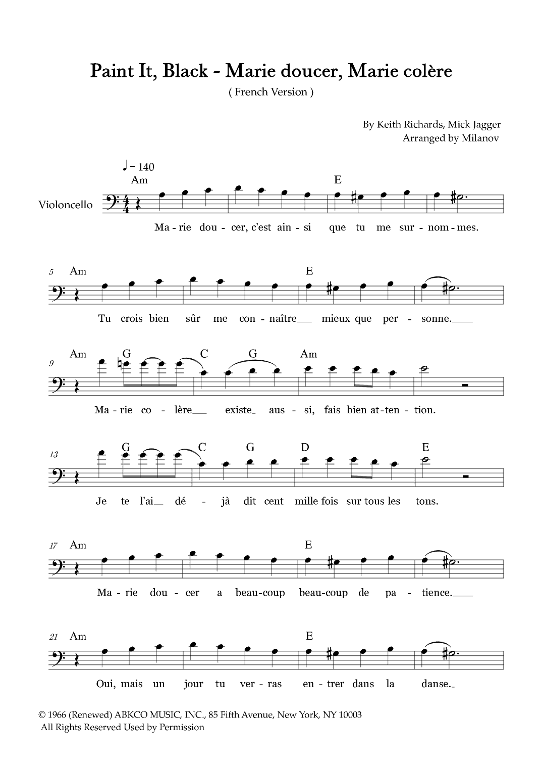 Paint It, Black (arr. Milanov)