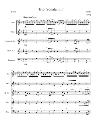 Trio Sonata in F (arr. Simeon Loring)