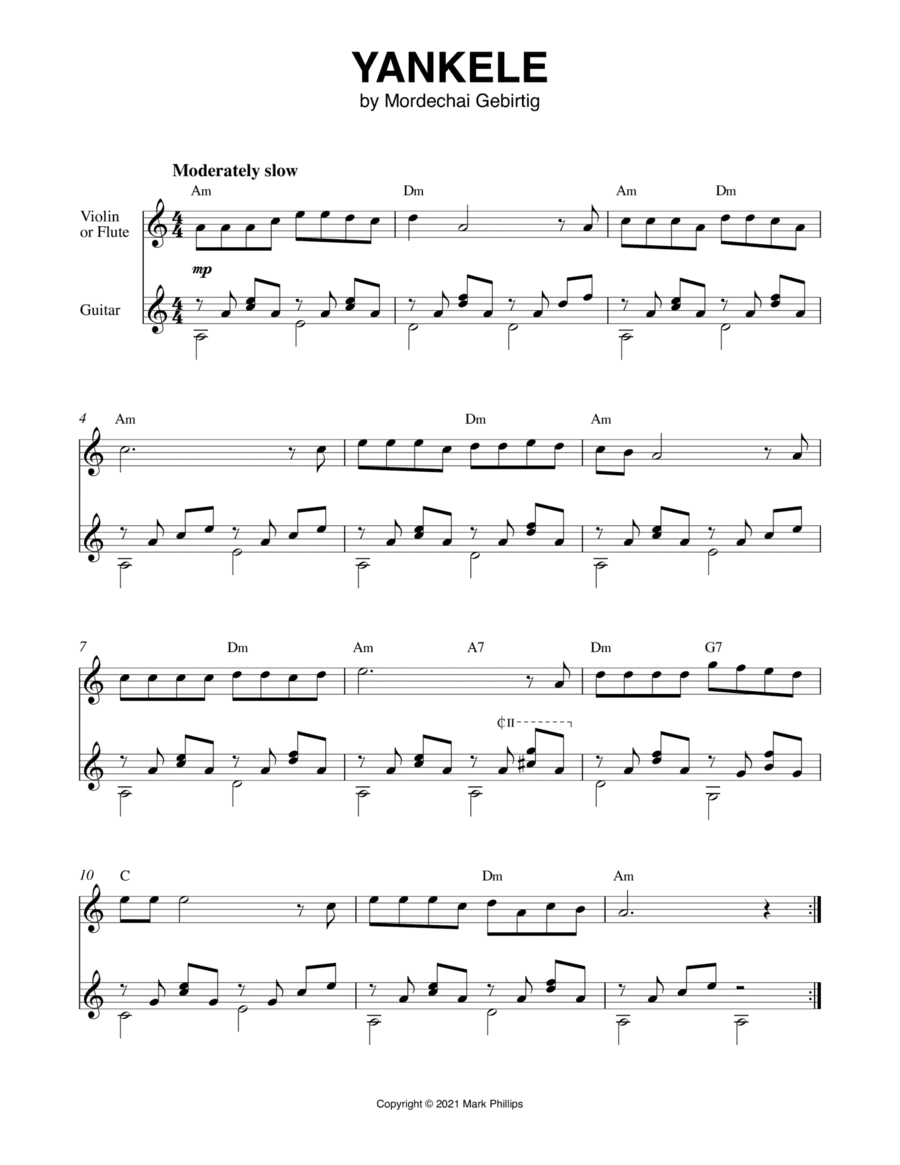 Yankele (arr. Mark Phillips)