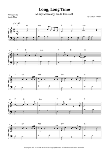 Long Long Time (arr. Valdir Maia)