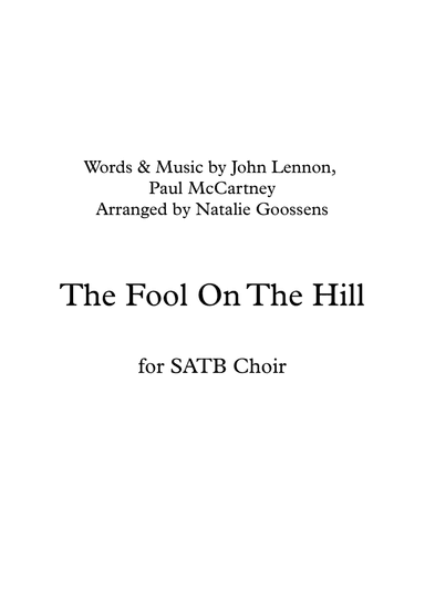 The Fool On The Hill (arr. Natalie Goossens)