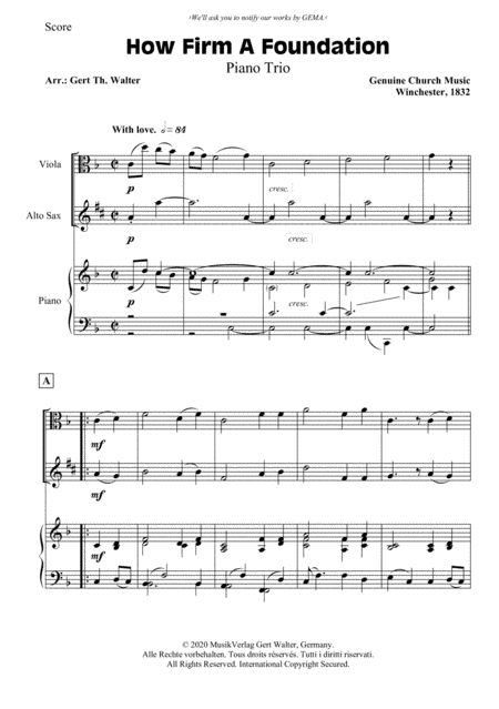 How Firm A Foundation (arr. Gert Th. Walter)