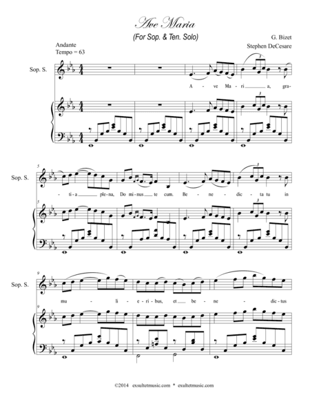 Ave Maria (Soprano and Tenor Solos with SATB) (arr. Stephen DeCesare)