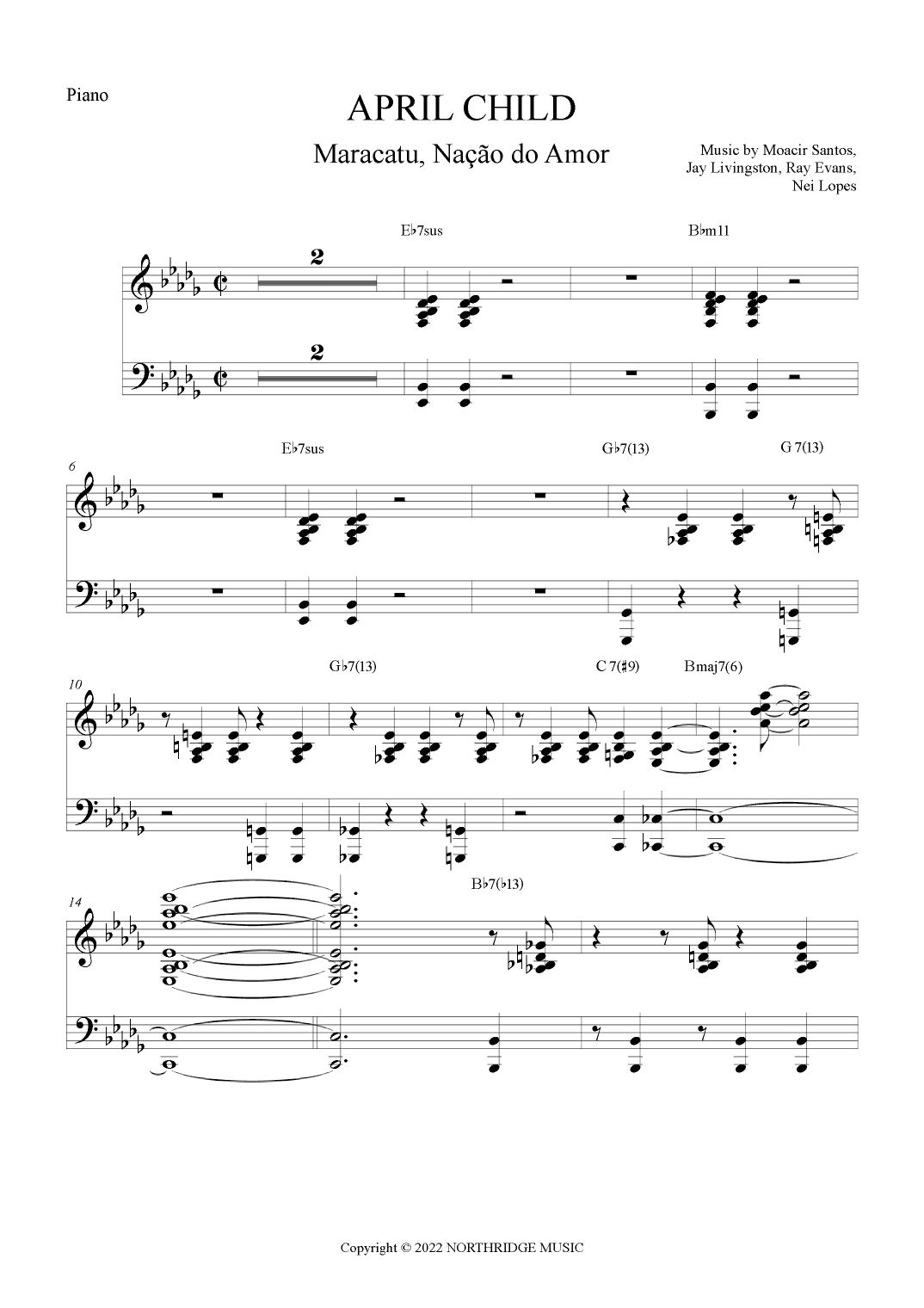 April Child (arr. The Sheet Music Library)