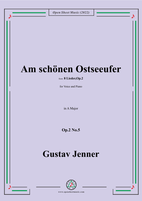 Jenner-Am schönen Ostseeufer,in A Major,Op.2 No.5 (arr. OSM Press)