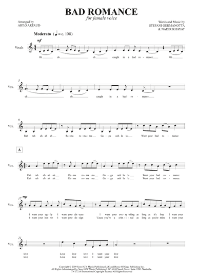 Bad Romance (arr. Art.o Artaud)