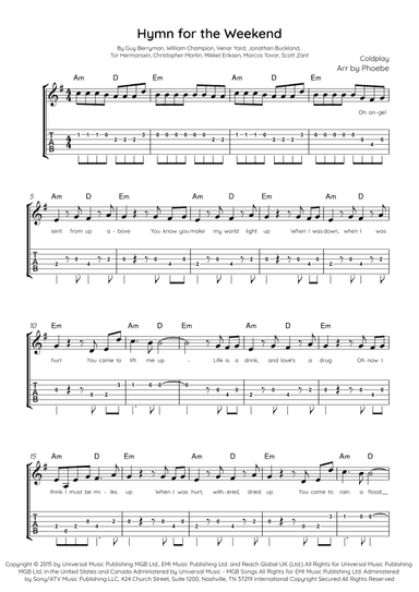 Hymn For The Weekend (arr. Arr. Phoebe)