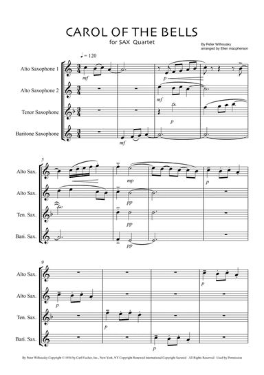 Carol Of The Bells (arr. Ellen Macpherson)