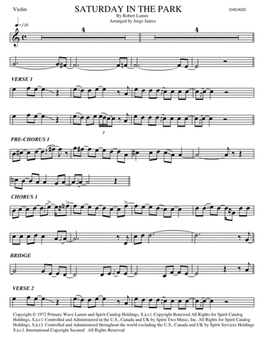 Saturday In The Park (arr. Jorge Juárez)