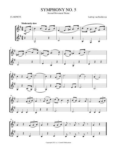 Symphony No. 5, Second Movement Theme (arr. Mark Phillips)