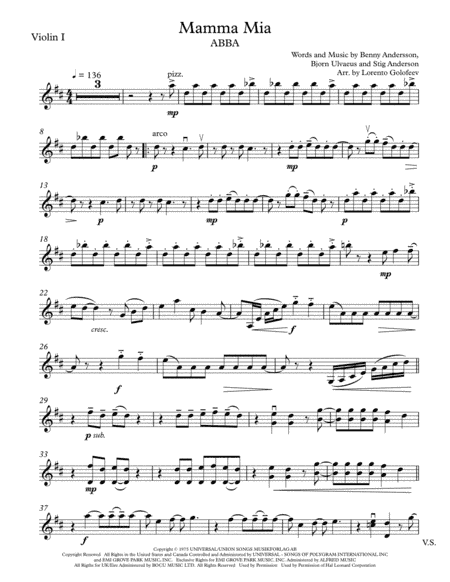 Mamma Mia (arr. Lorento Golofeev)