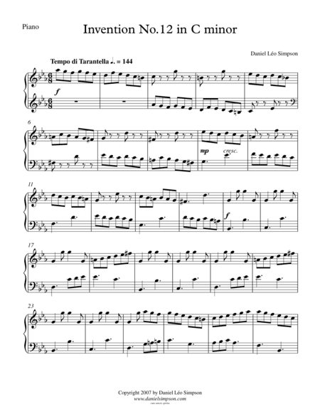 Invention No.12 in C minor