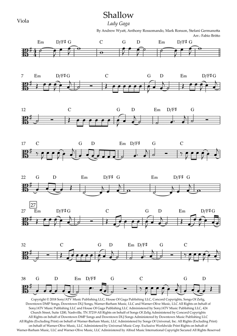 Shallow (arr. Fabio Britto)