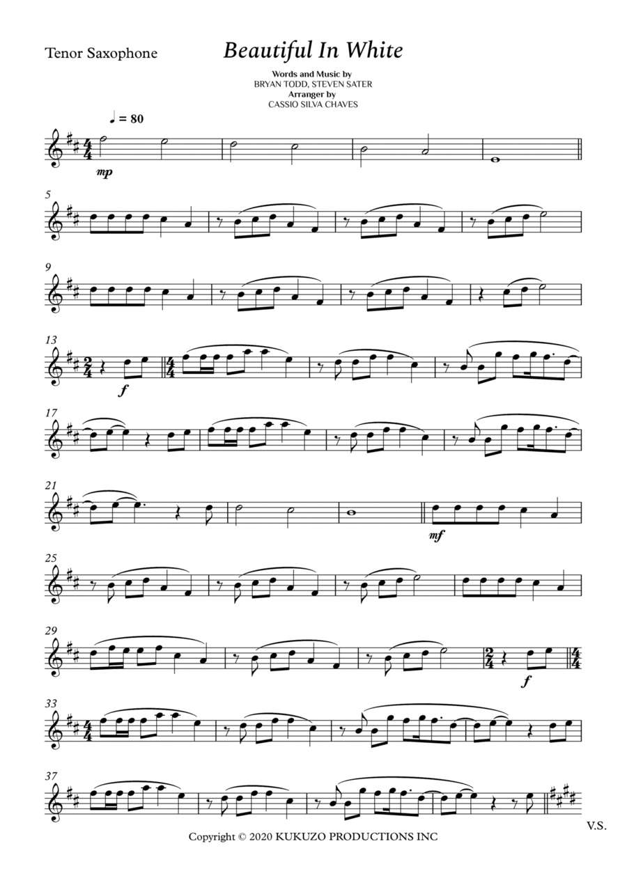 Beautiful In White (arr. Cássio Silva Chaves)