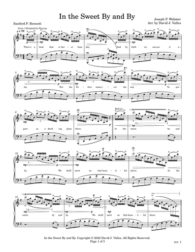 In the Sweet By and By (arr. David J. Valles)