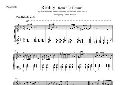 Reality (arr. Thomas Schicker)