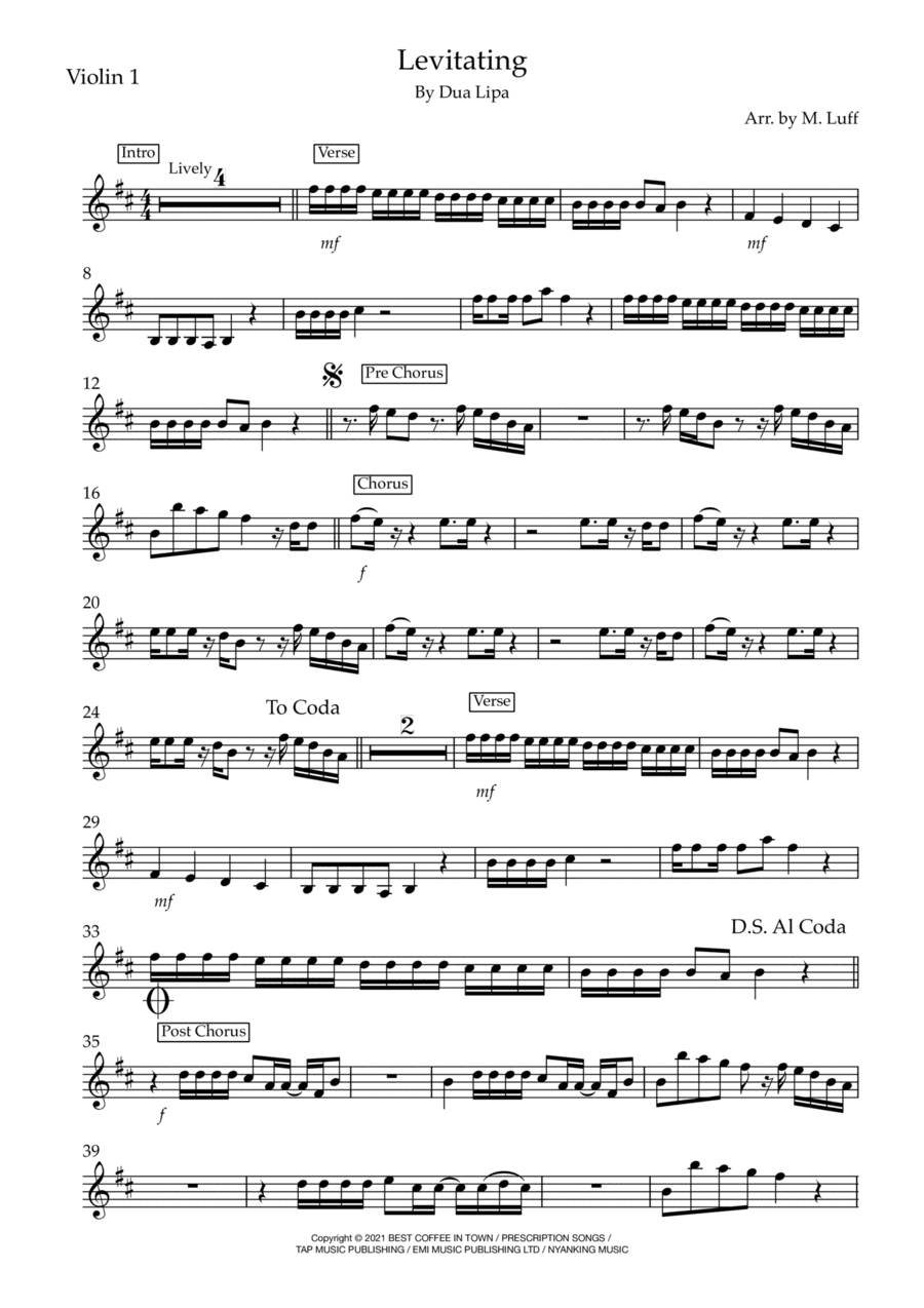 Levitating (arr. Matt Luff)