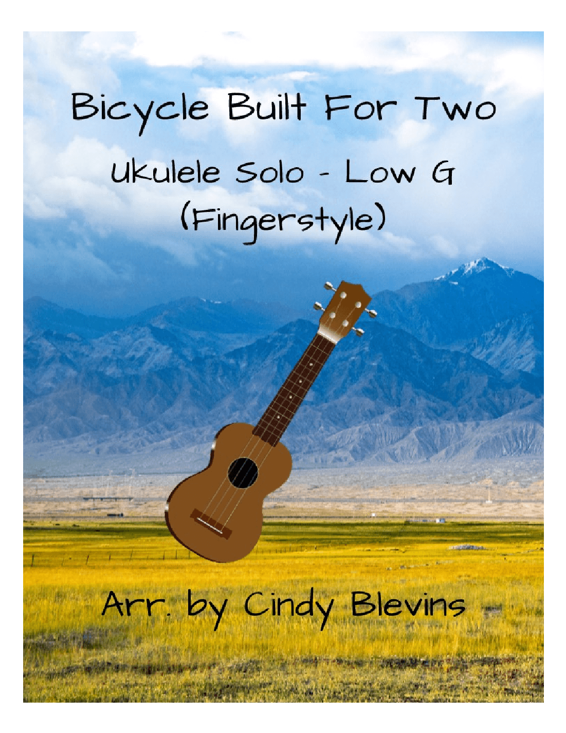 Bicycle Built For Two, Ukulele Solo, Fingerstyle, Low G (arr. Cindy Blevins)