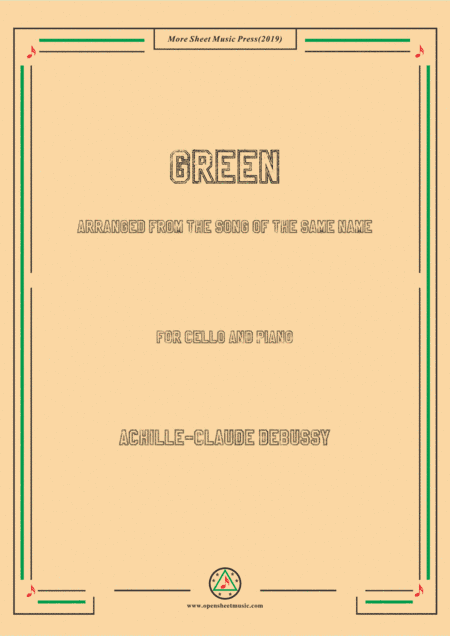 Debussy-Green, for Cello and Piano (arr. MSM)