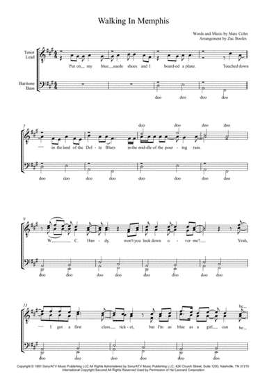 Walking In Memphis (arr. Zac Booles)