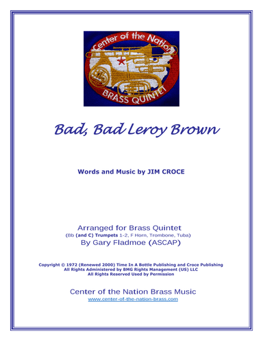 Bad, Bad Leroy Brown (arr. Gary Fladmoe (ASCAP))