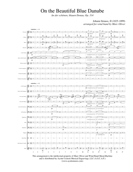 On the Beautiful Blue Danube (Waltz) (arr. Marc Oliver)