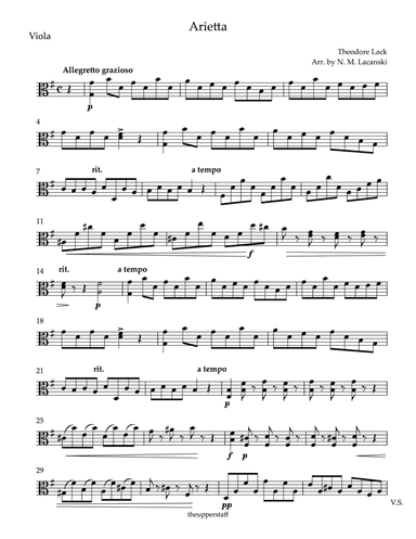 Arietta (arr. Nick Lacanski)