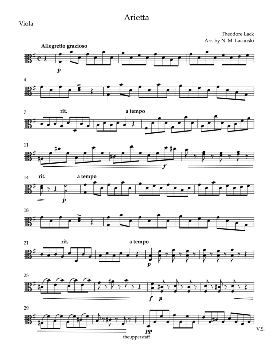 Arietta (arr. Nick Lacanski)