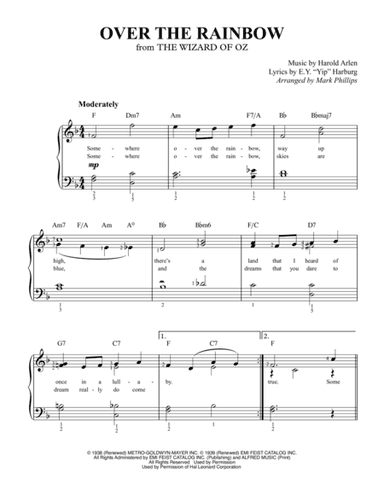 Over The Rainbow (from The Wizard Of Oz) (arr. Mark Phillips)