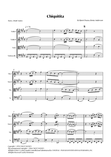 Chiquitita (arr. Bisdre Santos)
