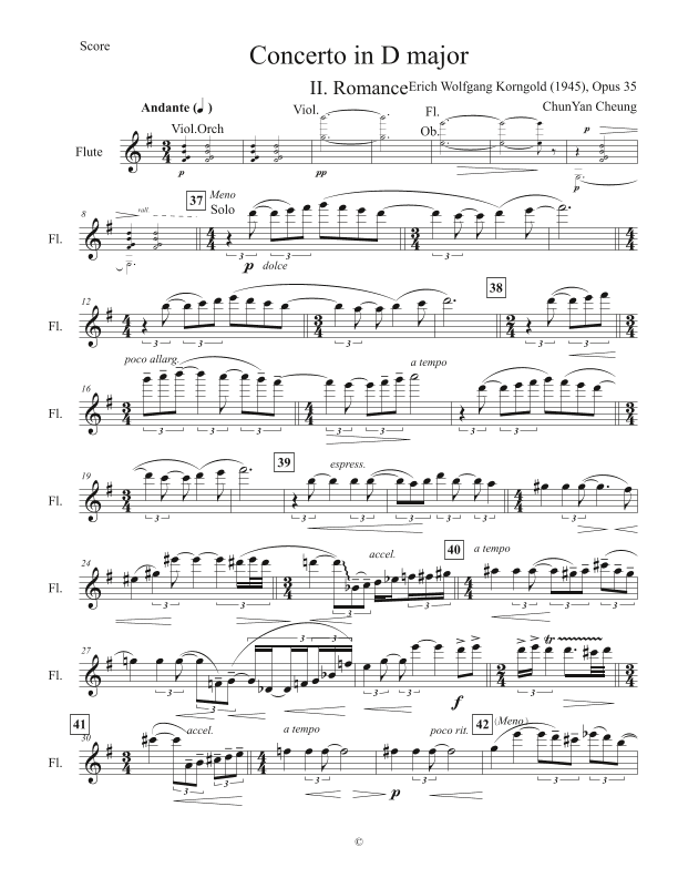 II. Romance in Violin Concerto in D major, Op.35 (arr. ChunYan Cheung)
