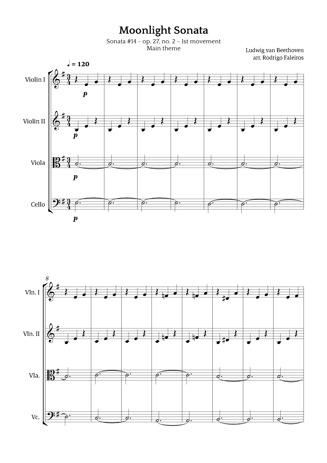 Moonlight Sonata (arr. Rodrigo Faleiros)