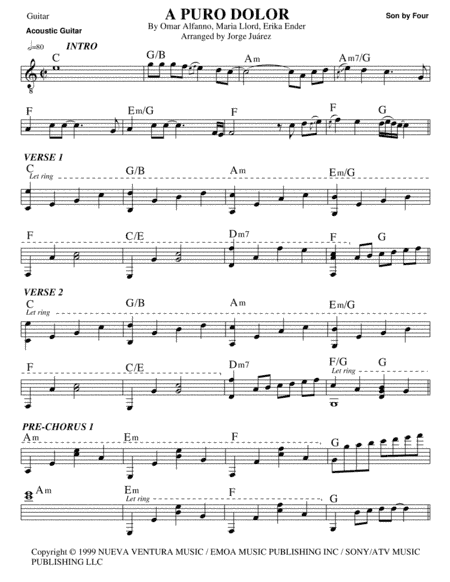Purest Of Pain (a Puro Dolor) (arr. Jorge Juárez)