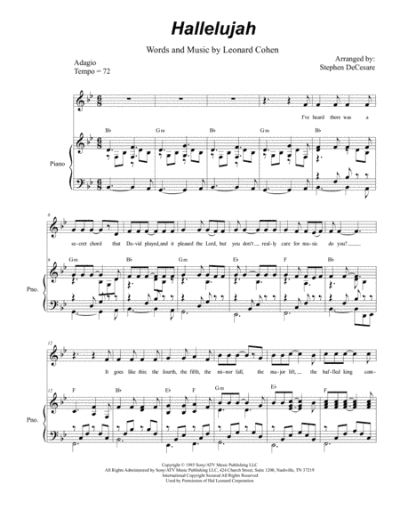 Hallelujah (arr. Stephen DeCesare)