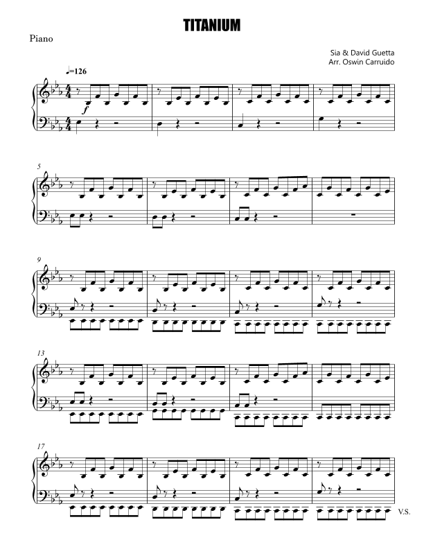 Titanium (arr. Oswin Carruido)